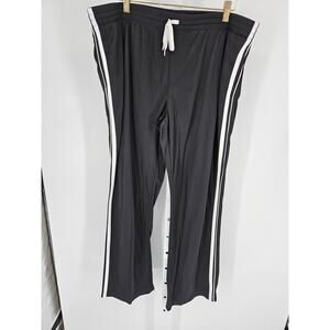 Danskin Now Women's Black Mid Rise Straight Leg Lace Closer Pant Size XXL/2XG